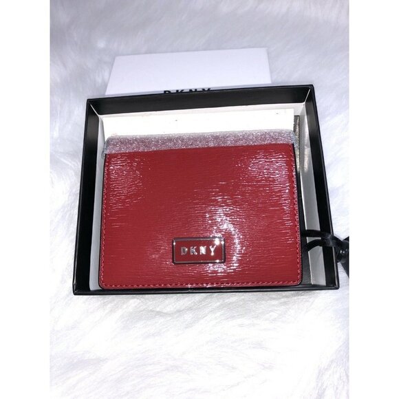 DKNY Red Leather Wallet - Picture 1 of 5